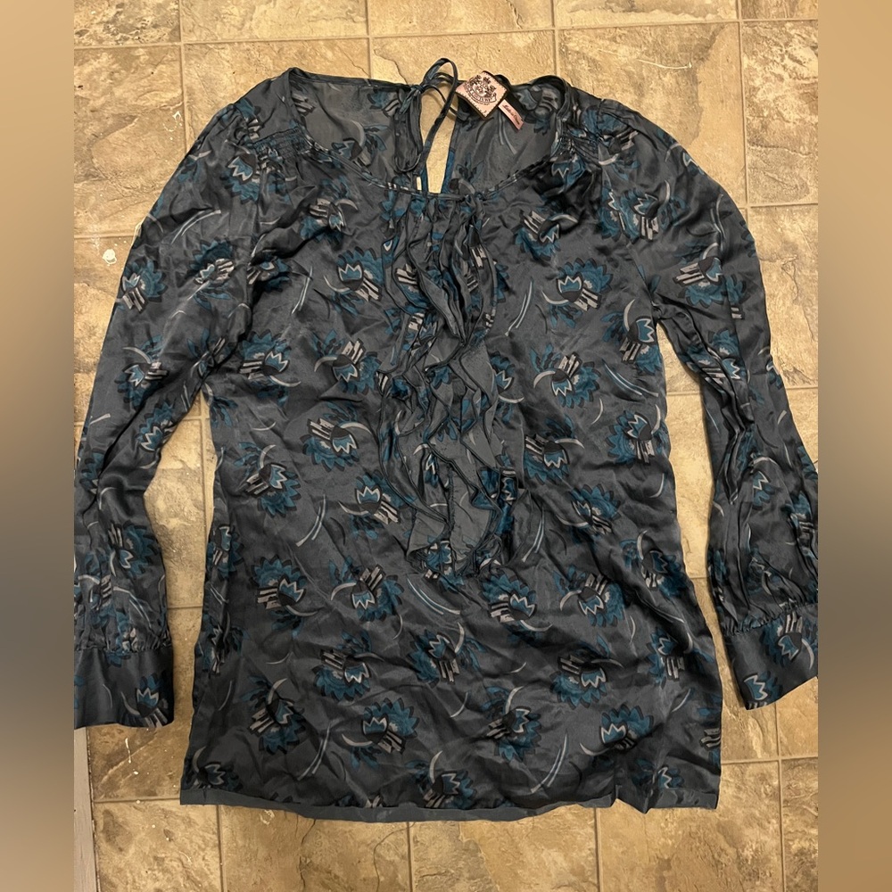 Juicy Couture Dressy Silky Floral Blouse